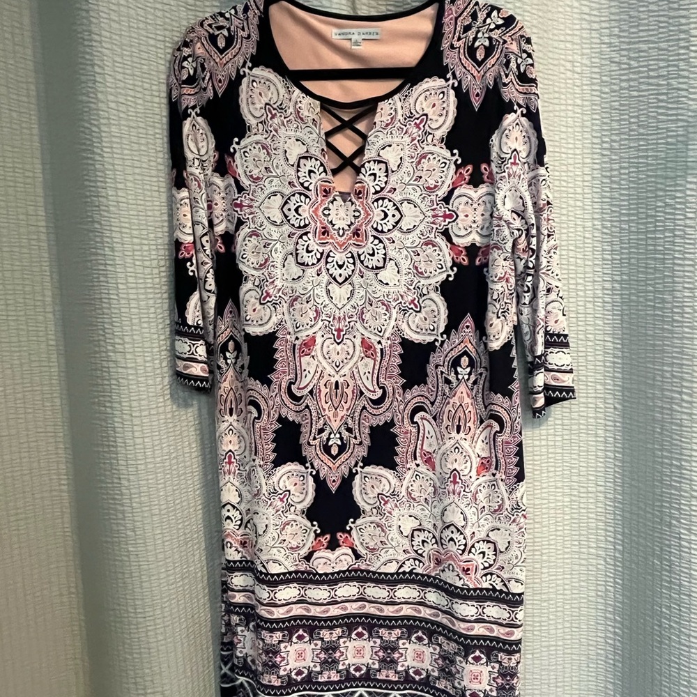 Pink and Black Dress